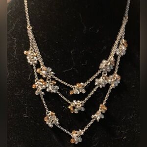 Coldwater Creek necklace, 3 layers with sparkling clusters